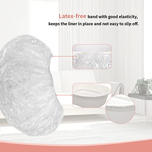 Pedi Guard Bath Liners 100 Count Disposable Pedicure Liners, Spa Footsie Clear Pedi Guard Bath Liners for Foot Bath Spa Massage Thick Elastic