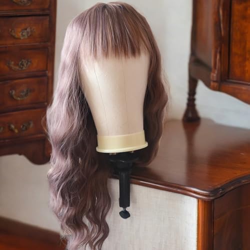 Wig Stand with Head 23 Inch Canvas Mannequin Head with Stand for Wigs Height Adjustable Tripod Wig Head Stand Wig Holder for Hair Styling with Extra Clamp Stand