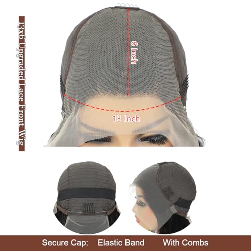 GOLFMAX 30 Inch Chocolate Brown Lace Front Wig Human Hair Body Wave 13x6 HD Lace Front Wigs Pre Plucked 200 Density Colored Brown Wig Human Hair Wigs For Women