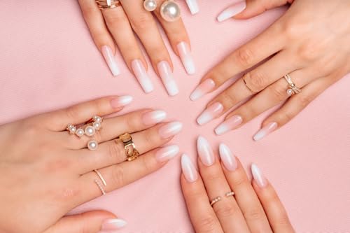 Apres Ombre Gel-X® Box of Nail Tips, 14 Sizes 00-9, Premium Quality (Natural Almond Short, 210 Count)