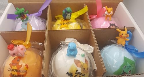 Bath Bomb Toys Inside Bath Bombs, Huge Balls (5 oz) Safe, Great for Bubble Baths, Perfect for Little Girls and Boys (6 Count) Pack of 1