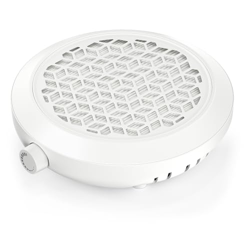 Nail Dust Collector, Compact Nail Dust Collector for Beginner, Vacuum Nail Fan Dust Collector with Reusable Filter for Acrylic Nail Polishing, Salon, Home, Training Classes