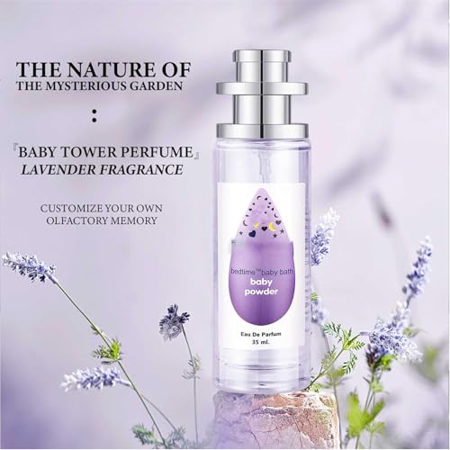 Elyven Baby Powder Perfume, Elyven Perfumes Powder, Fresh and Light Fragrance, For Women, 35ml (Rice Milk+Bedtime+Floral Blossom+Powder Classic)