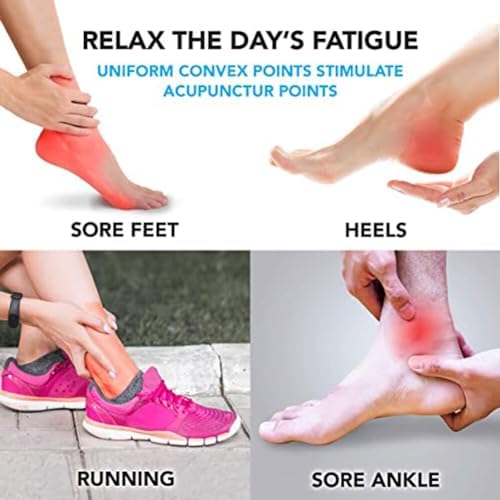 Foot Soaking Tub Large Size Foot Basin Sturdy Soaking Feet Bucket Massager Tub Exfoliation Callus Pedicure Foot Spa Bath Bucket for Women and Men (Blue)