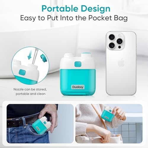Portable Water Flosser, Cordless Oral Irrigator for Teeth, Mini Flossing Cleaning with Removable Tank, Travel Water Flosser with 3 Modes & IPX7 Waterproof