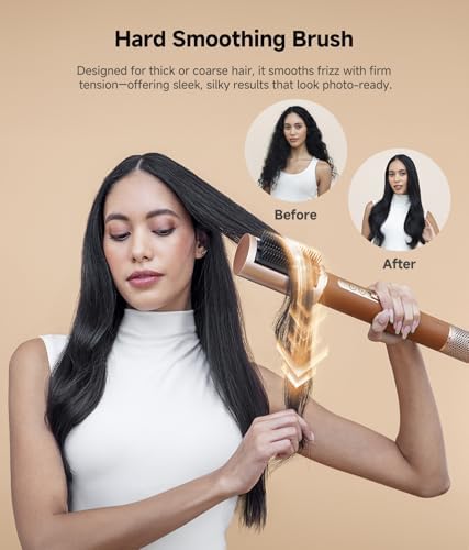 DREAME AirStyle Pro 7-in-1 Hair Styler & High Speed Dryer | Magnetic Attachments for Curling, Smoothing, Volumizing | Fast Drying, Frizz Control, Cool Shot | Luxury Leather Package