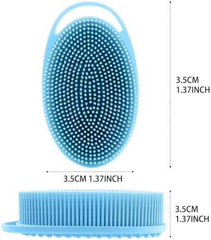 Soft Loofah Silicone Body Scrubbers - 6 Pack Exfoliating Shower Scrubbers for Men & Women