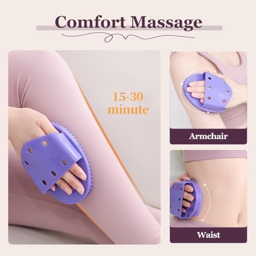 Upgrade Meridian Brush Massage Body, 2025 New Full Body Relaxation Handheld Massage Comb Meridian Brush, Portable Beauty Salon Professional Custom Meridian Comb (Purple)