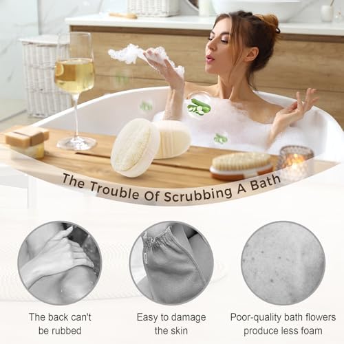 Loofah Exfoliating Sponge,2025 New Reusable Loofah Sponge,Durable Exfoliating Pad for Shower (1 PCS)
