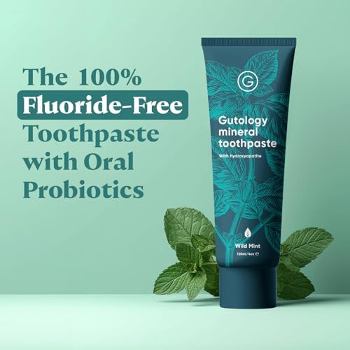 Natural Probiotic Hydroxyapatite Toothpaste Fluroide Free Toothpaste 120ml 4.2 Oz Remineralising Suitable for Adults & Children Helps Sensitive Teeth and Whitening Wild Mint Flavour