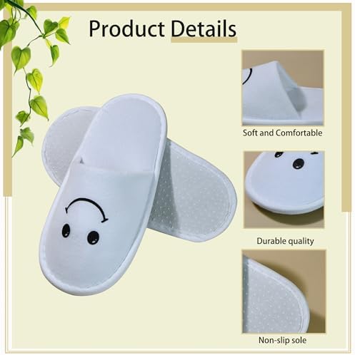 6 Pairs of Spa Slippers for Kids Hotel Slippers Disposable Outdoor Travel House Boys Girls Slippers Non-slip Soles for Children 4-10 Years Old