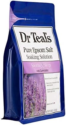 Dr Teal's Epsom Salt Bath Combo Pack (6 lbs Total), Soothe & Sleep with Lavender, and Wellness Therapy with Rosemary and Mint