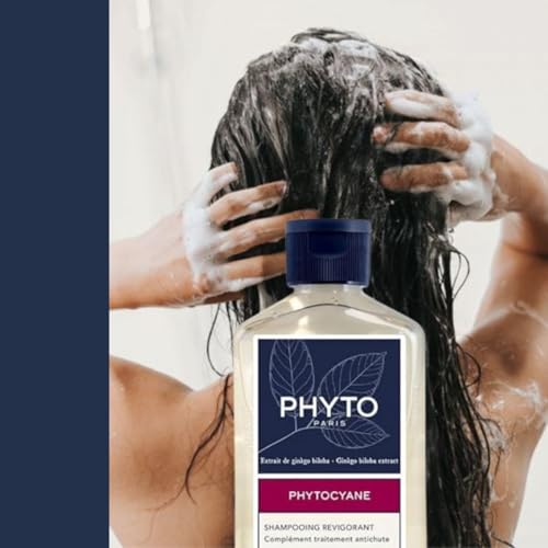 PHYTO|PHYTOCYANE - Thinning Hair Shampoo for Men & Women|Revitalizing Formula with Ginkgo Biloba B Vitamins & Rosemary | Promotes Thicker & Stronger Hair|250ml