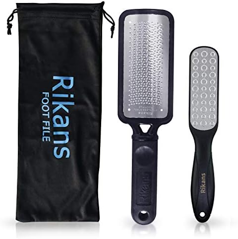 Rikans Colossal Foot File, Professional Foot Rasp Callus Remover, Foot Care Pedicure Tool to Remove Hard Skin,Can Be Used on Wet or Dry Skin, High Grade Stainless Steel File (Foot File Set)