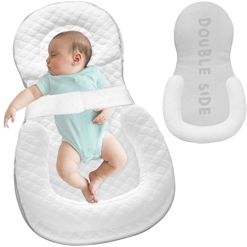 Baby Lounger Baby Nest Newborn Snuggle Nest Sleeping Bed Cover for Co Sleeping Bed Adjustable Infant Floor Loungers for Travel
