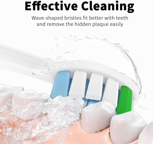 Replacement Toothbrush Heads for Philips Sonicare – Compatible with C1/C2/C3/A3/G2/G3/W3, 4100/5100/6100 Series, DiamondClean & More, 8 Packs