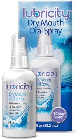 Lubricity Dry Mouth Oral Spray for Symptomatic Relief of Dry Mouth, Flavorless - 2 oz, 30 Day Supply