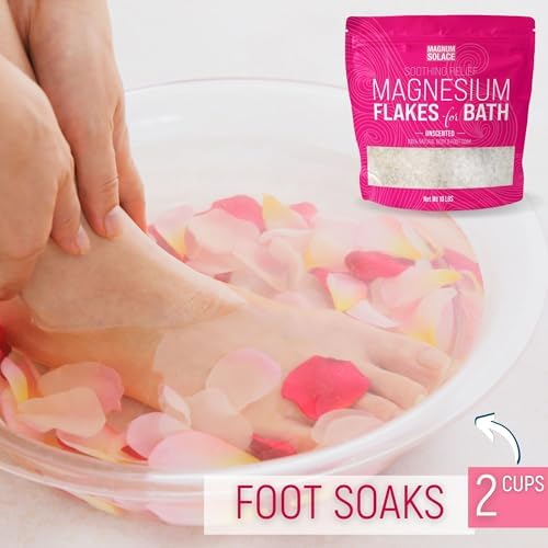 Magnesium Flakes for Bath - Magnesium Chloride Flakes Organic Pure - Unscented, 10 LBS