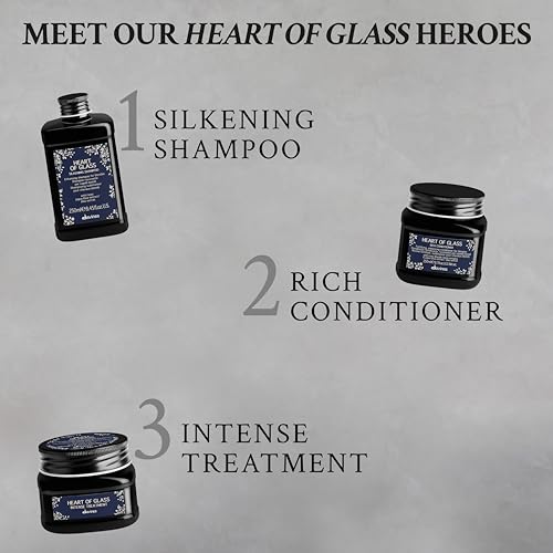 Davines Heart of Glass Sheer Glaze for Blonde Care, Leave On Thermal Styling Support, Add Shine And Heat Protect, 5.07 fl. oz.