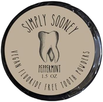 Fluoride Free Remineralizing Toothpaste Powder I Vegan I Gluten Free I Organic Peppermint Essential Oil 1.5oz