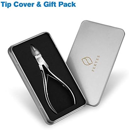 FERYES Toenail Clippers Straight Blade for Thick Toenails, Nail Clippers for Thick and Ingrown Nails - High Temperature Forging Stainless Steel Toe Nail Tools