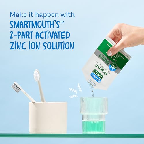 SmartMouth TSA Approved Travel Toothpaste & Oral Rinse - SmartMouth Original Activated Oral Rinse Packs & Travel Size Premium Toothpaste, 3.4 Ounce