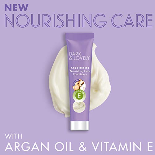 SoftSheen-Carson Dark and Lovely Fade Resist Rich Conditioning Hair Color, Permanent Hair Color, Up To 100 percent Gray Coverage, Brilliant Shine with Argan Oil and Vitamin E, Jet Black, 2 Count