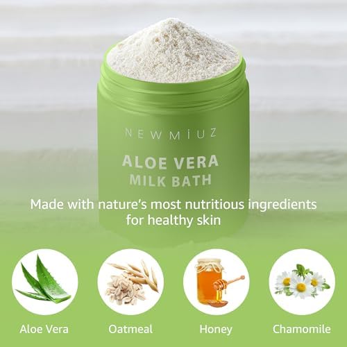 Creamy Oats Milk Bath Soak Hydrate Moisturize Soften Skin Aloe Vera Honey Chamomile Luxury Spa Bath Salt Christmas Birthday Relaxation Gift for Women