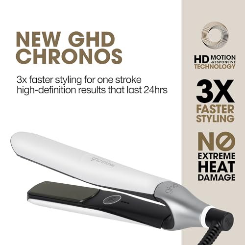 ghd Chronos & Chronos Max Stylers ― 1" and 2" Professional Flat Iron Hair Straighteners Last 24hrs | 85% More Shine, 2X Less Frizz, No Heat Damage