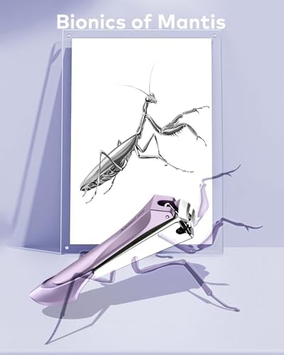 MR.GREEN Nail Clippers with Nail File,Anti Splash Nail Clipper Set for Thick Nails,Medical Grade Stainless Steel Professional Nail Cutter,Sharp and Durable fingernail Clipper for Men and Women(Purple)