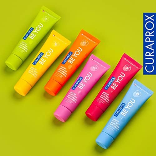 Curaprox Whitening Toothpaste – for Fresh Breath & Gum Care | Enzymatic Formula, Watermelon Flavour, Pink, 60ml | Vegan, SLS-Free, Fluoride 950ppm | Swiss Made