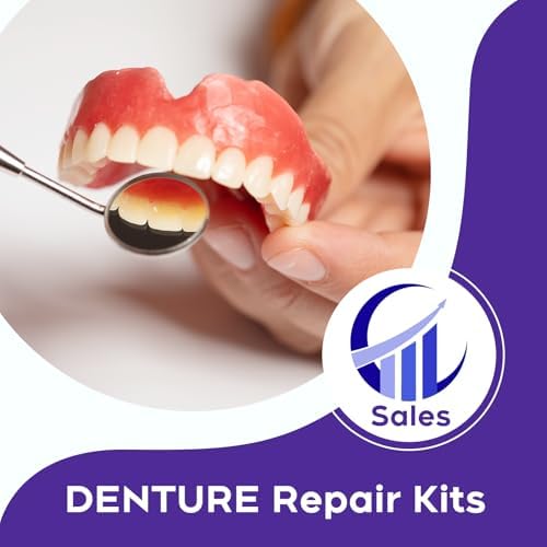Denture Do it Yourself Full Set of Top and Bottom Fake Teeth, for Improve Smile，DIY Denture Kit- Natural Looking Emergency Replacement Solution, Customized Dentures(Universal Size)-0624-1