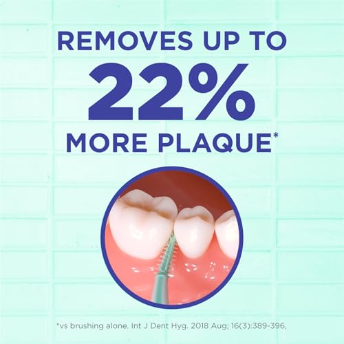 GUM Soft-Picks Advanced, Easy to Use Dental Picks for Teeth Cleaning Health, Disposable Interdental Brushes with Convenient Carry Case, Dentist Recommended Dental Picks, 90 Count (Pack of 3)