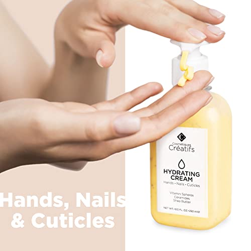 Moisturizing Hand Cream for Dry, Cracked Hands, Nails and Cuticles - 8.5 fl. oz. - Anti-Aging Skin Moisturizer with Vitamin E, Shea Butter, and Ceramides