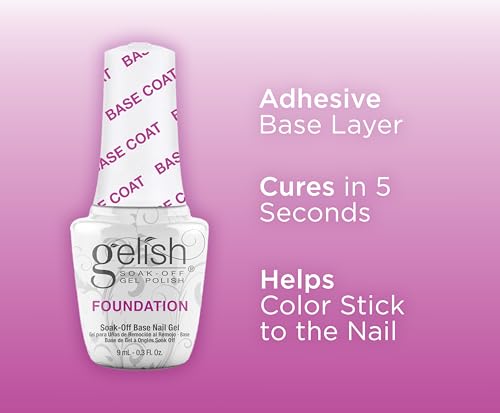 Gelish MINI Fantastic Four Kit – 9mL Each pH Bond Nail Prep, Foundation Base Gel, Top It Off Sealer Gel & Nourish Cuticle Oil – Professional Manicure Essentials