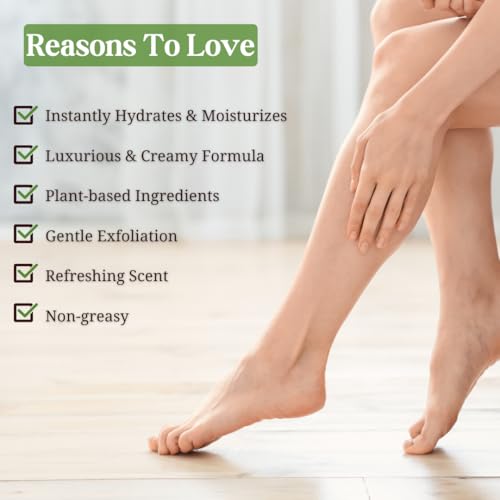 Peppermint + Rosemary, Eucalyptus & Tea Tree Foot Cream for Dry Cracked Heels and Feet - Moisturizing Foot Lotion for Cracked Heel Repair - Callus Remover with Lactic Acid (4 oz)