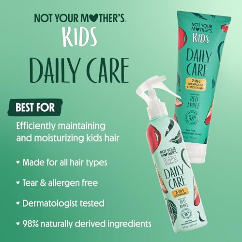 Not Your Mother's Kids Daily Care 2-In-1 Shampoo & Conditioner and 3-In-1 Detangler (2-Pack) - Hair Products for Kids - Ideal for All Hair Types