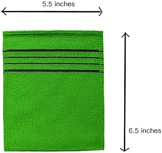 The Original Korean Exfoliating Mitt Body Scrub-12pcs (green4 red4 yellow4). Asian Exfoliating Bath Washcloth for Dead Skin, Bath Sponge,Body exfoliate Glove.