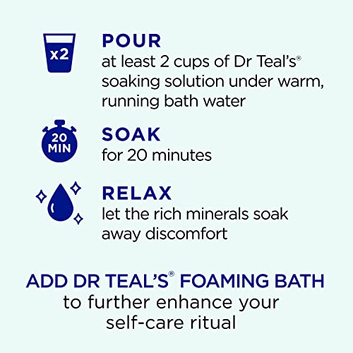 Dr Teal's Pure Epsom Magnesium Salt Soak, Clarify & Smooth with Witch Hazel & Aloe Vera, 3 lbs (Pack of 4)