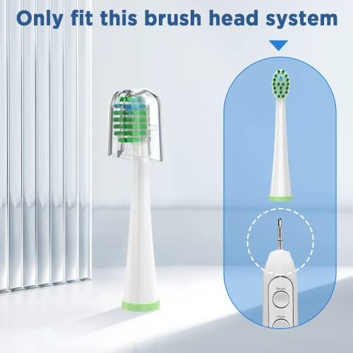 Replacement Toothbrush Heads for All Waterpik Sonic Fusion Models (SF-01, SF-02, SF-03, and SF-04 Series), Compact, with Covers, 5 Count, White