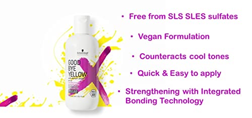 GOODBYE YELLOW Neutralizing Wash Shampoo – Color Balancing for Brassy and Yellow Tones – Cleansing Vegan Hair Care with Purple and Blue Pigments