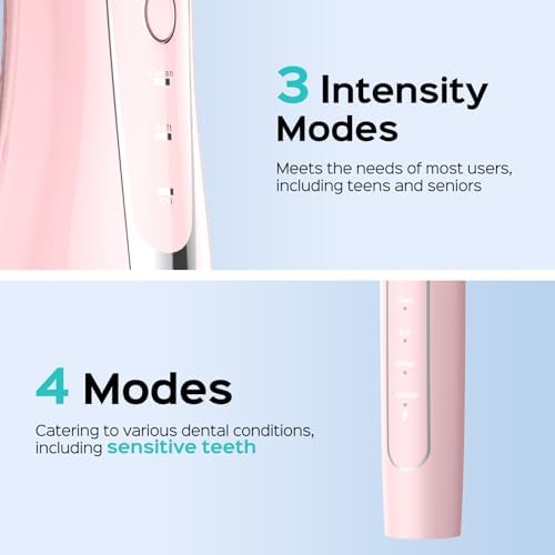 COSLUS Portable Water Flosser with Electric Toothbrush Combo: 2-in-1 Oral Clean Kit for Teeth, Braces, Gums Care - Brushing & Flossing for Adults, Family, Travel Use, BPA-Free, Black, C20 & C41