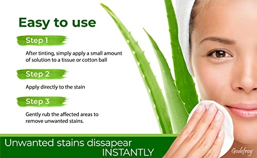 Godefroy Stain Remover For Hair Color, Hair Dye, Eyebrow and Eyelash Enhancer - Remove Unwanted Stains From the Hair or Skin, Infused with Aloe Vera (4 Ounce, 40 Applications)