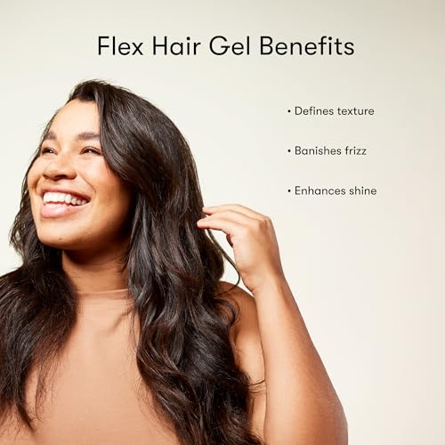 Flex Hair Gel, Flexible Hold Styling Gel with Plant Proteins for All Hair Types + Textures, 8 Fl Oz