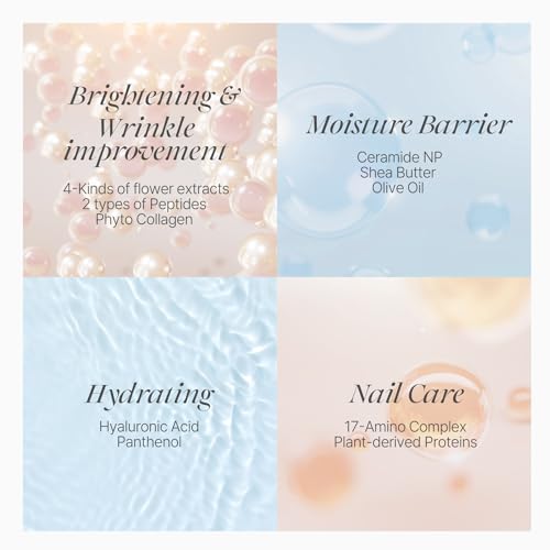 PETITFEE Rose Petal Satin Hand Mask (5pairs) - Intensive Nourishing, Moisturizing Gloves, Rose Scented Hand Repair Masks with Peptide, Collagen, Shea Butter for Silky Smooth Hand Treatment