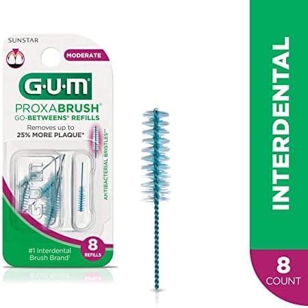 GUM Go-Betweens Proxabrush Refills Moderate [612] 8 Each (Pack of 2)