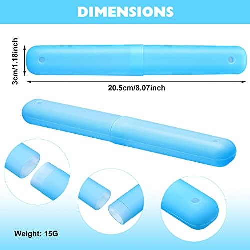 40 Pieces Travel Toothbrush Holder Case Portable Plastic Travel Toothbrush Case Toothbrush Containers Breathable Toothbrush Storage Assort Color for Travel Trip Home School Camping Business, 7 Colors