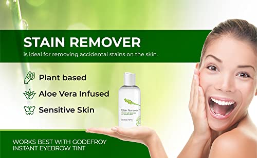 Godefroy Stain Remover For Hair Color, Hair Dye, Eyebrow and Eyelash Enhancer - Remove Unwanted Stains From the Hair or Skin, Infused with Aloe Vera (4 Ounce, 40 Applications)