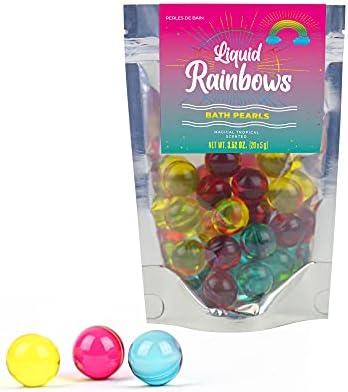 Gift Republic Liquid Spirit Rainbow Bath Pearls 20-Pack Magical Tropical Scent, Multicoloured 20 Count