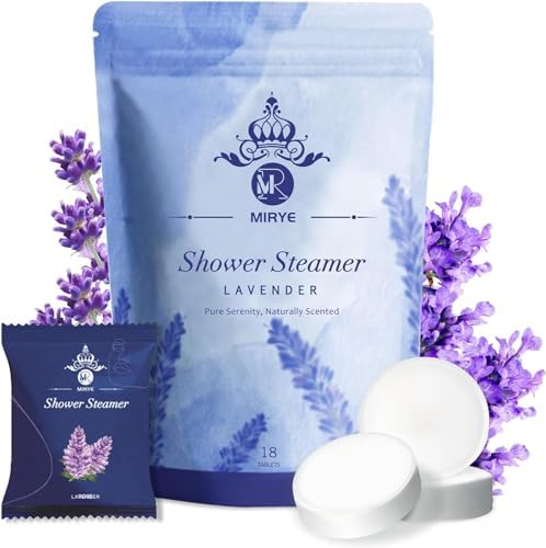 Shower Steamers, 18 Pack XL Lavender Shower Bath Bombs Aromatherapy with Essential Oils, Self Care Gifts for Women Wife, Unique Gifts for Dad、Mother and Wife